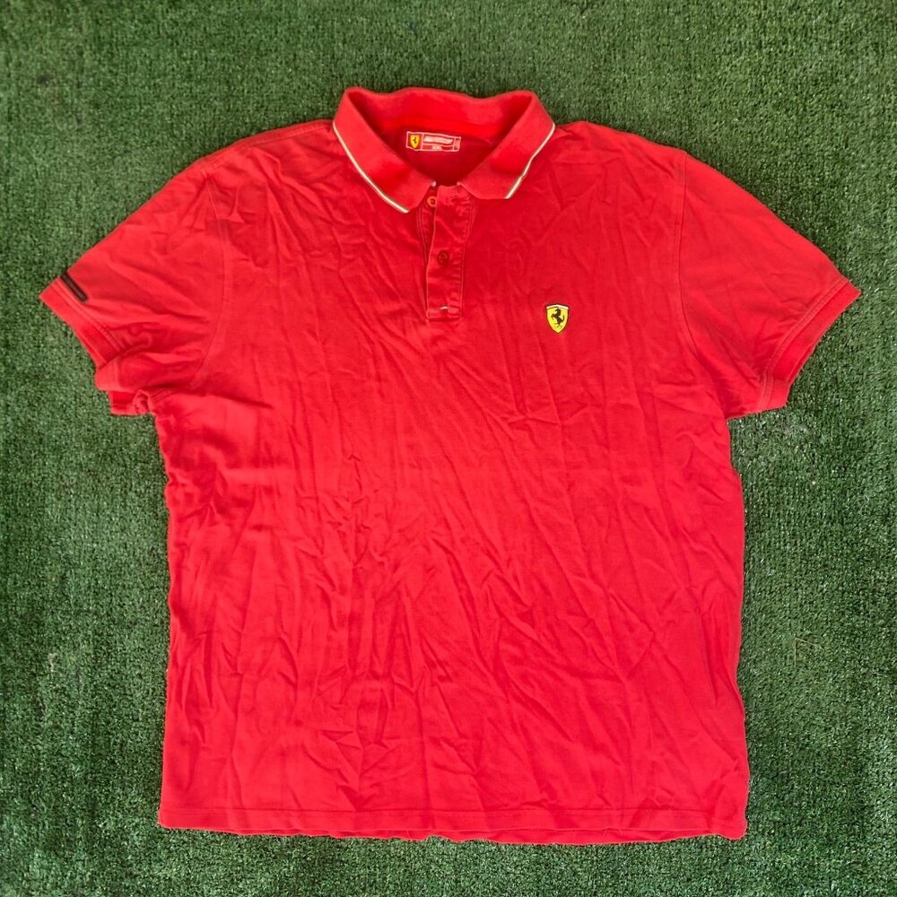 Vintage Y2K Scuderia Ferrari Polo Shirt Formula 1 Uno Racing